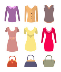 Fashionable Female Clothes and Accessories Set