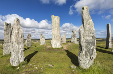 Callanish standing stones: neolithic stone circle in Isle of Lewis, Scotland.