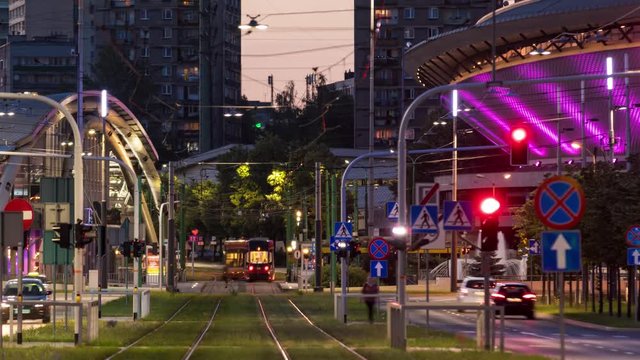 Katowice, Aleja Korfantego 03 (4k time lapse)