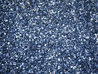 Full Frame Background of Blue Decorative Gravel Stones