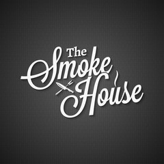 smokehouse vintage lettering on black background
