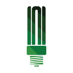 Energy saving light bulb icon