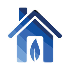 Ecological home leaf icon