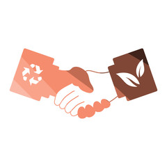 Ecological handshakes icon
