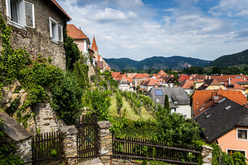 Obraz premium Weissenkirchen in der Wachau, a town in the district of Krems-Land in Lower Austria, Wachau Valley, Austria