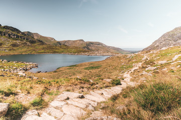 Mountains of Snowdonia in Wales UK