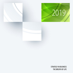 Fototapeta premium Abstract design of colourful vector elements for modern background with green eco rectangular shapes for business branding finance.