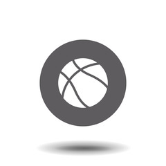 Basketball ball icon. Flat vector illustration in black on white background. EPS 10