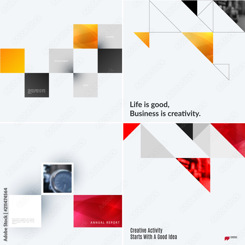 Poster abstract design of colourful vector elements for modern background with rectangular shapes for busin