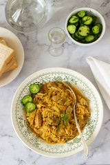 A traditional dish of some European countries is bigos made from cabbage, other vegetables and meat.