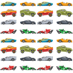Vector seamless pattern background luxury car transportation detailed auto business transport design.