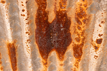 texture of old metal sheet with rust