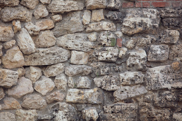 Wall of stones as an abstract background
