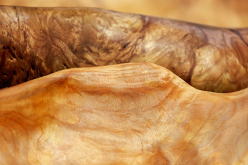 Treated wood is varnished as a background