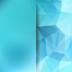 Fototapeta premium Abstract geometric style blue background. Blur background with glass. Vector illustration