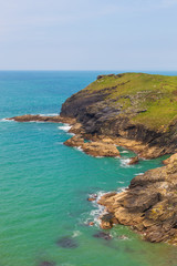 A view of rocks at Tintagel in Cornwall, UK