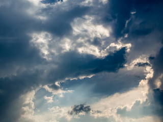 Fototapeta na wymiar blue sky with cloud in the sunny day