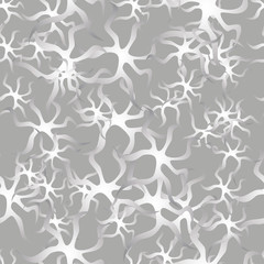 Painted neurons on a gray background