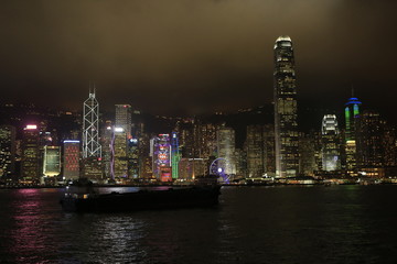Naklejka premium Hong Kong de nuit