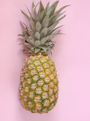  Pineapple on pink background
