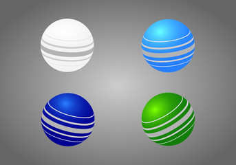 A set of colorful cricket match balls for playing children vector illustration