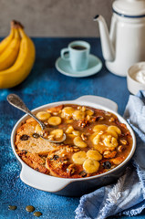 Caramelized Banana Bread Pudding