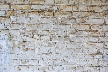 Weiße Mauer Vintage aus Backstein