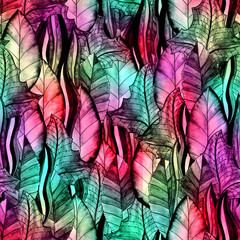 Fototapeta na wymiar floral watercolor seamless pattern