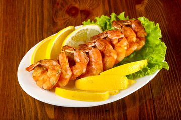 Grilled prawns