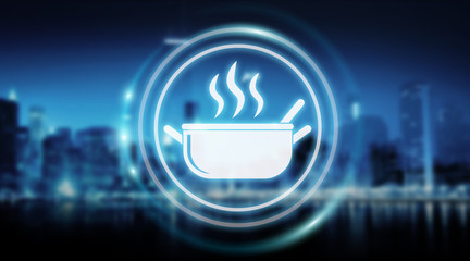 Home made food application interface 3D rendering