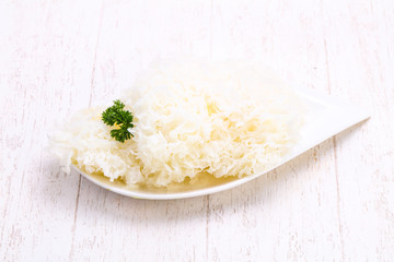 Picked wood mushroom