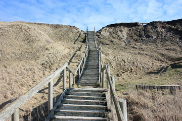 stairs in the dunes of denmark