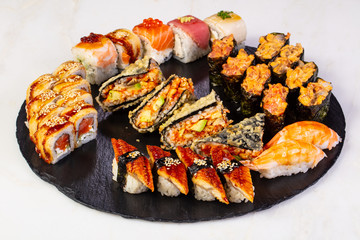 Sushi and rolls mix