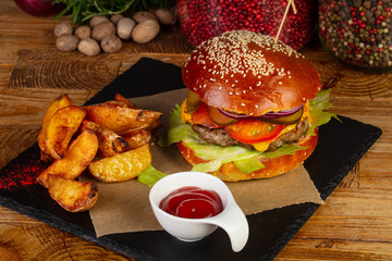 Delicious classic burger