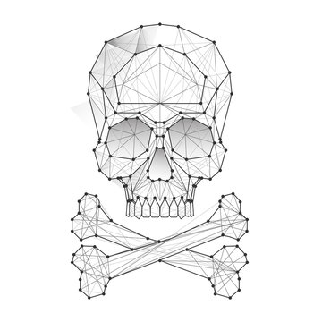 Polygonal Skull and Bones. 