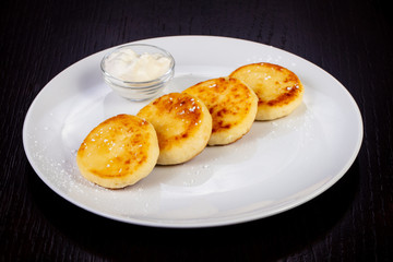 Delicious fried syrniki
