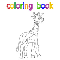 vector, book coloring giraffe