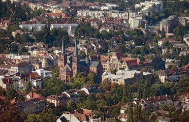 Fototapeta na wymiar Freiburger Münster Luftaufnahme