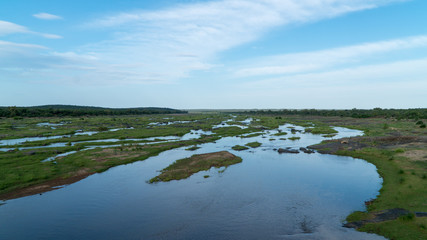 Flusslandschaft in einem Nationalpark in Südafrika
