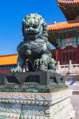 Copper Lion of the Forbidden City, Beijing, China
