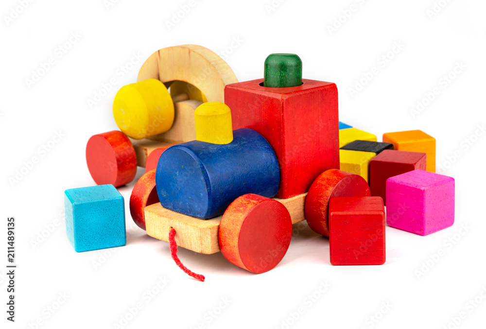 Poster colorful toy blocks,