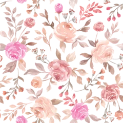 Poster Pastel vector seamless flower pattern backdrop background © Andy