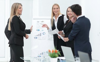 Business people at presentation in office