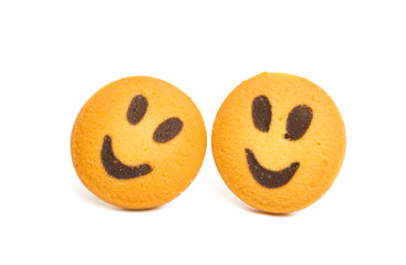 home cookie smiley isolated