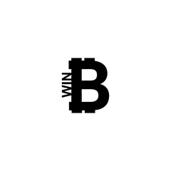 Bitcoin coin with win