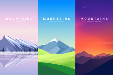 Mountains landscape. Background illustration