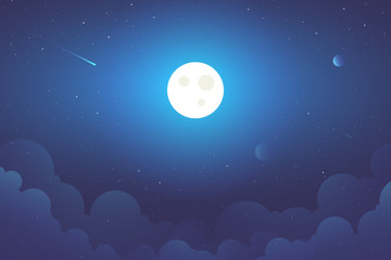 Full Moon background illustration - 211497535
