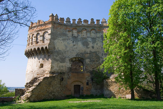 Ostroh Ukrainian Round  Tower Orthodox cathedral complex..