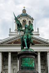 Fototapeta na wymiar The kings statue in Brussels, Belgium