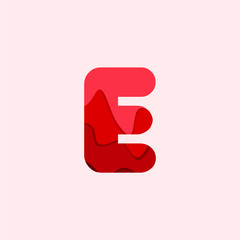 E Blood Font Vector Template Design Illustration